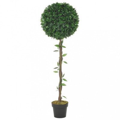 vidaXL Plantă artificială dafin cu ghiveci, verde, 130 cm foto