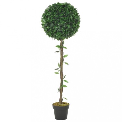 vidaXL Plantă artificială dafin cu ghiveci, verde, 130 cm foto