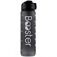 Sticla de apa Booster din Tritan, BPA Free, gradata pentru activitati sportive, capacitate 32oz / 1000ml, Negru