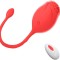 Ou Vibrator Ambrosia, 10 Moduri Vibratii, Remote Control, Silicon, USB, Rosu, 19 cm, Passion Labs, Rose Collection