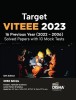 Target VITEEE 2023 - 16 Previous Year (2022 - 2006) Solved Papers with 10 Mock Tests 12th Edition Physics, Chemistry, Mathematics, &amp; Quantitative Apti
