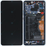 Huawei Mate 20 X (EVR-L29) Capac frontal al modulului de afișare + LCD + digitizer + baterie albastru miezul nopții 02352GBD