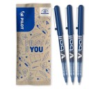 Cumpara ieftin Stilou Roller Pilot V-Ball, 0.5 mm, Albastru, Pachet de 3 - RESIGILAT