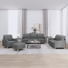 VidaXL Set de canapele cu perne, 4 piese, gri &icirc;nchis, textil 3201251