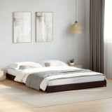 VidaXL Cadru de pat, negru, 150x200 cm, lemn prelucrat și metal