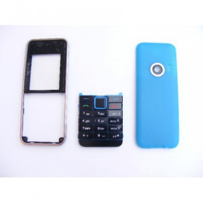 Carcasa Nokia 3500 Albastru cu Tastatura foto