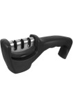 Dispozitiv SmartKnife De Ascutit Cutite In 3 Etape, 3 pietre, negru, 20x4,6x7,5 cm, Doty