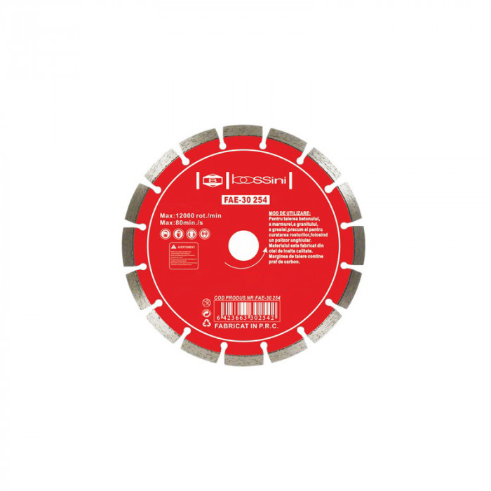 Disc diamantat intrerupt, 180 mm