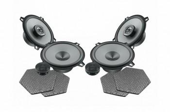 Pachet audio complet fata spate dedicat Dacia Logan 1 (2004 - 2012) cu difuzoare Hertz