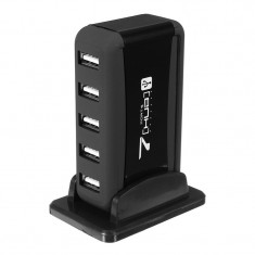Hub USB 2.0, 7 Porturi, High Speed + Alimentare