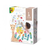 Set de joaca pentru baie - Creioane de baie cu 5 figurine din spuma,+12 luni, SES Creative