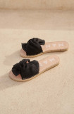 Manebi papuci La Havana Sandals With Knot femei, culoarea negru, O 7.9 JK