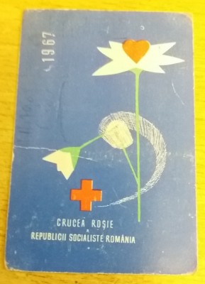C9 2 - 1967 - Calendar de buzunar - reclama Crucea rosie foto