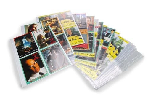 Set 15 Folii transparente 4 buzunare verticale 108 x 148 mm pentru Album de autografe 7927