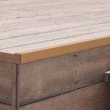 vidaXL Margini Cornier Terasa WPC 170cm, 5 buc, Tec - Profile L pentru Trepte, Rezistent Apa, Material Lemn Compozit