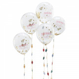 Cumpara ieftin Set 5 Baloane Confetti Merry Christmas, 30 cm