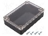 Carcasa ABS, 90mmx135mmx35mm, IP65, MASZCZYK - KM-178BKTRC