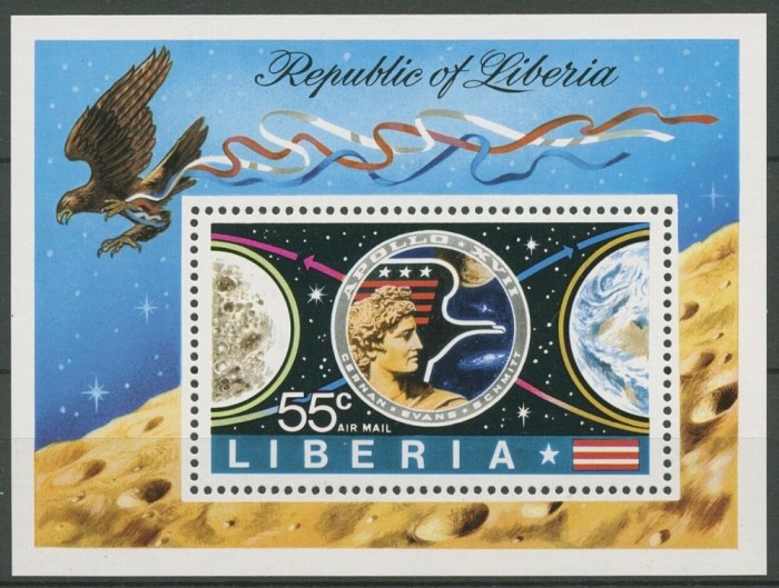 LIBERIA, APOLLO 17 - COLIȚĂ MNH