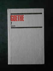 GOETHE - OPERE volumul 7 foto