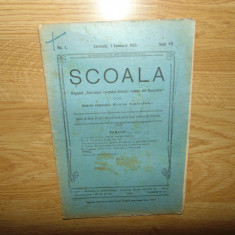 Revista Scoala nr:1 Cernauti anul 1922