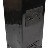 Semineu Soba Godin Lemne Samotat Plita 7.7kw Negru Casa Camera 50-80mp Livrare GRATUITA