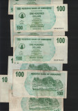 Zimbabwe 100 dollars 2006 pret pe bucata F-VF-XF