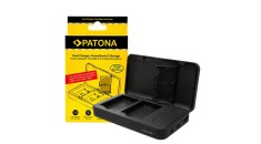 &Icirc;ncărcător dublu PATONA pentru Nikon EN-EL14 P7000 P7100 P7700 D3100 cu funcție power bank și stocare card de memorie