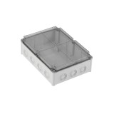 Doza ABS distributie cutie jonctiune 290x210x90 mm transparenta IP67, Omu System