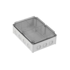 Doza ABS distributie cutie jonctiune 290x210x90 mm transparenta IP67