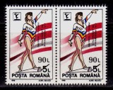 Cumpara ieftin RO 1992 LP 1279 &quot;Camp.Gimnastica Paris - supratipar&quot;, serie pereche , MNH, Nestampilat