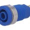 Soclu banană 4mm 32A albastru aurit pe panou