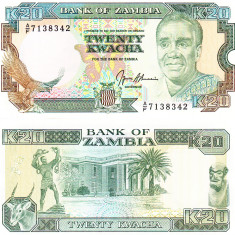 Zambia 20 Kwacha 1989(91) UNC