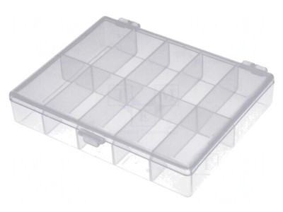 Container colectiv cu partiții din polipropilenă transparentă foto