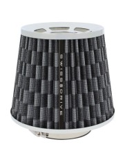 Filtru sport universal de admisie a aerului auto, cu adaptoare din fibra de carbon