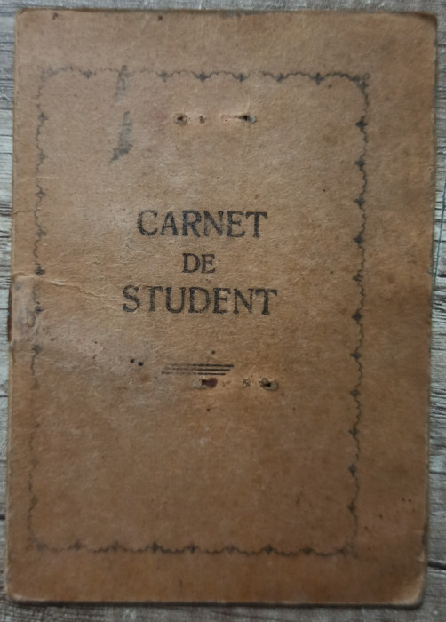 Carnet de student Emil Costoiu, Buzau 1949