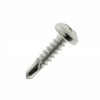 Surub autoforant inox A2, cap bombat, 3.9x25mm, DIN 7504P, PH2