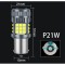 Bec LED P21W BA15S 1156, DRL Lumini de Zi, Marsarier, 30W, 2800LM, 6000K Alb Rece, 36 SMD 3030, Ventilator Integrat, Canbus Integrat, fara eroare de b