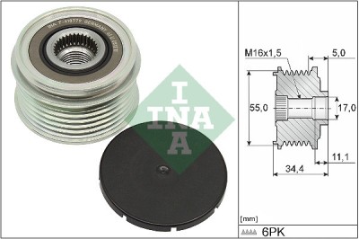 INA 535 0357 10 Sistem roata libera, generator foto