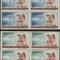 1957 Romania - Catelusa Laika in Cosmos, blocuri de 4 timbre LP 447 MNH