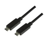 CABLU alimentare si date LOGILINK, pt. smartphone, USB 3.2, USB Type-C (T) la USB Type-C (T), 0.5m, negru, &quot;CU0128&quot; (timbru verde 0.08 lei)