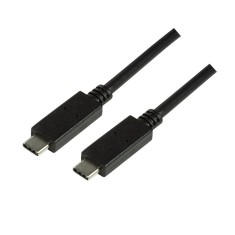 CABLU alimentare si date LOGILINK, pt. smartphone, USB 3.2, USB Type-C (T) la USB Type-C (T), 0.5m, negru, &quot;CU0128&quot; (timbru verde 0.08 lei)