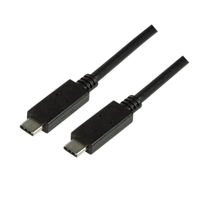 CABLU alimentare si date LOGILINK, pt. smartphone, USB 3.2, USB Type-C (T) la USB Type-C (T), 0.5m, negru, &quot;CU0128&quot; (timbru verde 0.08 lei)