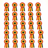 Cumpara ieftin Set 25 insigne textile Tricolor Romania, cocarde cu drapel romanesc, material textil, sistem de prindere, 5,3 x 3 cm fiecare, multicolor