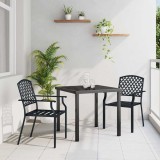 VidaXL Set de dining pentru grădină , 3 piese, din oțel antracit