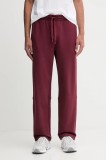 HUGO pantaloni de trening din bumbac culoarea bordo, uni, 50546683