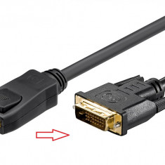 Cablu DisplayPort IN la DVI-D 24+1pin OUT 3m FULL HD contacte aurite