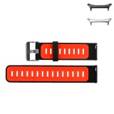 Curea silicon compatibila cu Samsung Galaxy Watch Ultra2, Telescoape QR, 22mm, Negru/Rosu
