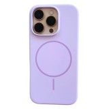 Husa Iphone 16 cu MagSafe - Silicon, interior catifelat, design Minimalist, Mov Pastel Apple