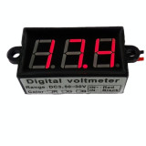 Voltmetru digital leduri rosii, 3.5 - 30 V, 3 digit, 2 fire, rezistent la apa