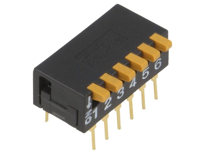 Comutator DIP-SWITCH 6 secțiuni ON-OFF